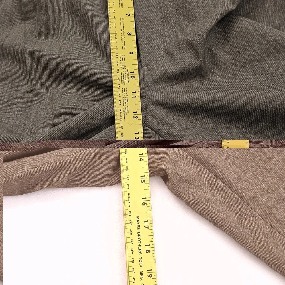 Pronto Uomo Men 38 Pleated Cuffed Hem Brown Slacks Trouser Pants Preppy Classic‎